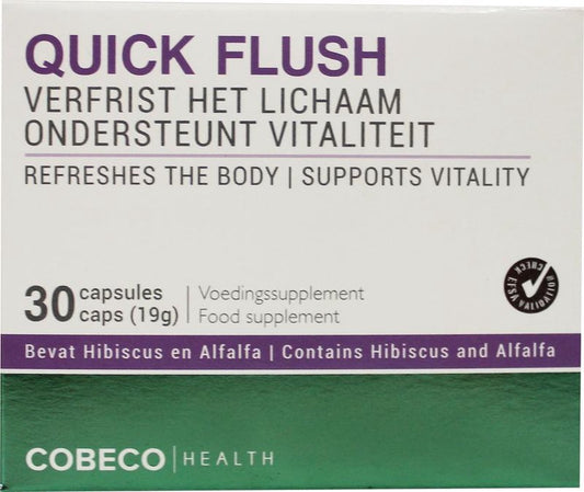 Cobeco Quick Flush – Natuurlijke Detox Capsules met Vitaminen & amp; Kruiden – 30 Capsules