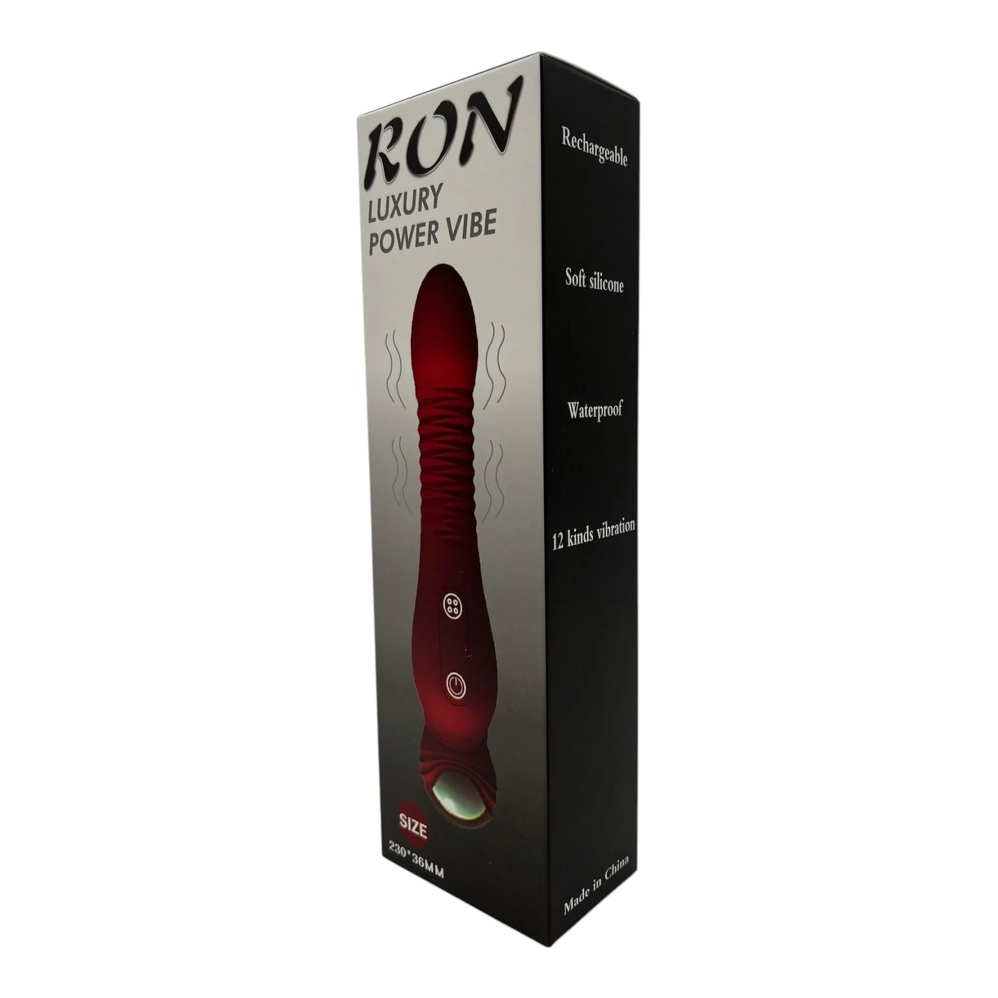 Power Escorts - Ron - Zwarte Luxury Silicone Vibrator - Rechargeable