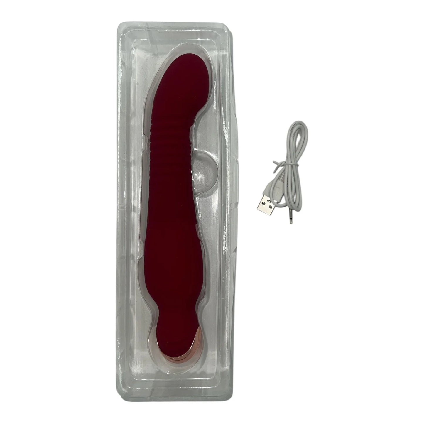 Power Escorts - Ron - Bordeaux Rode Luxury Silicone Vibrator - Rechargeable