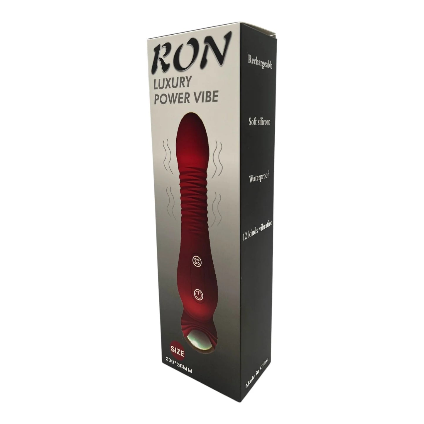 Power Escorts - Ron - Bordeaux Rode Luxury Silicone Vibrator - Rechargeable