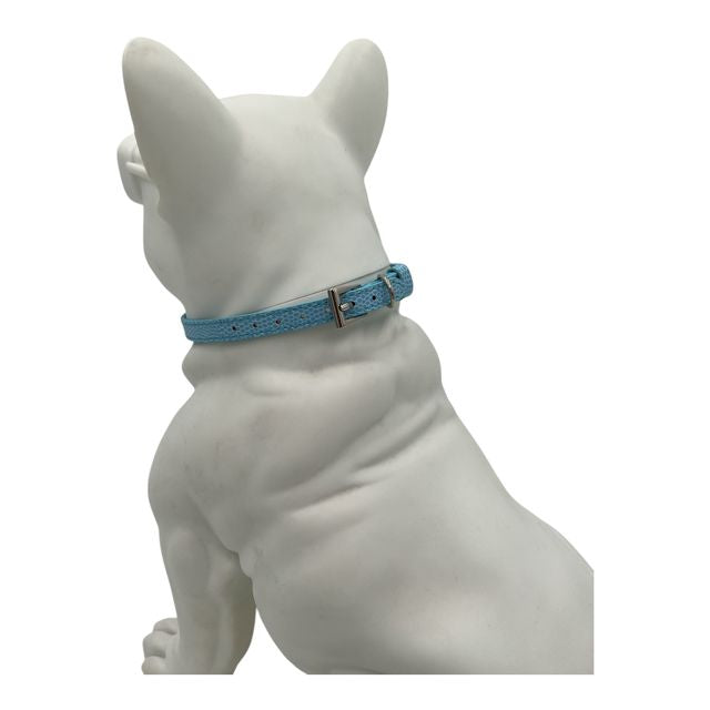 Kattenhalsband / Kleine hondenhalsband - Stippen Look - Blauw - Diameter 11 CM - Lengte 38 CM - Breedte 1 CM