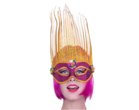 Trendy Deals Online - 21752 - Venetian Mask Huge Size  36 Cm Height X 20 Cm - Purple/ Gold