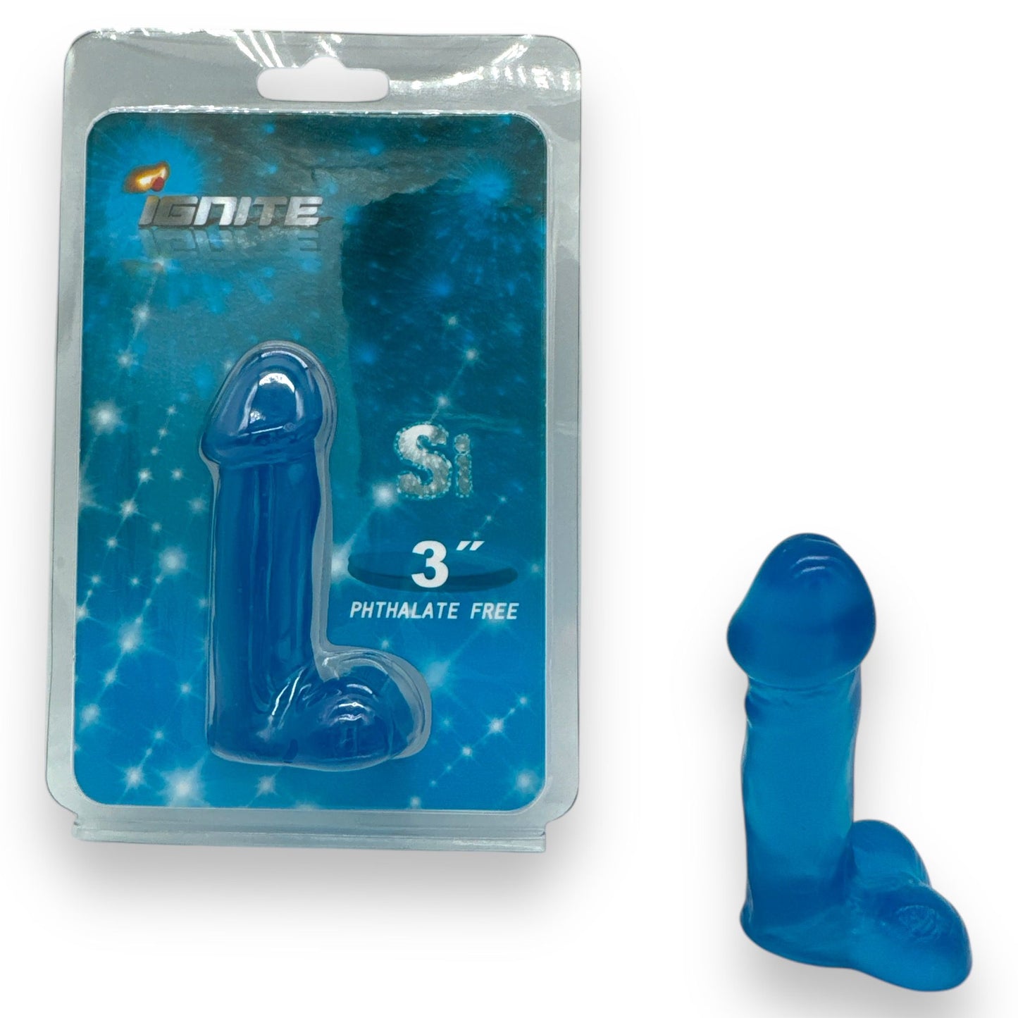 Trendy Deals - 8cm Realistische Mini Dildo - Blauw