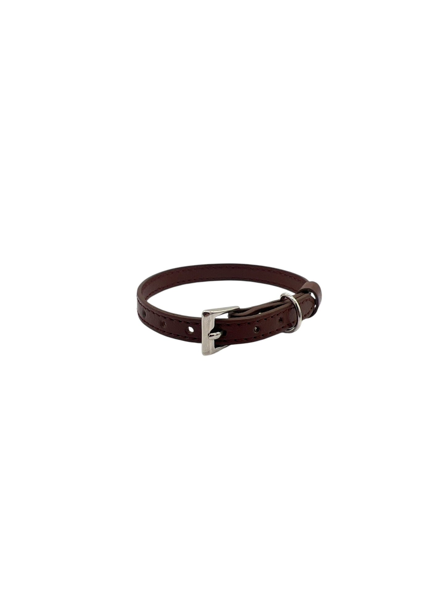 Kattenhalsband / Kleine Hond Halsband - Bruin - Diameter 6 CM - Lengte 23 CM - Breedte 0,8 CM