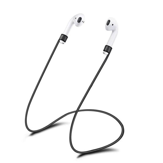 Handige Accessoire voor On-the-Go: De Zwart Siliconen Airpods Strap