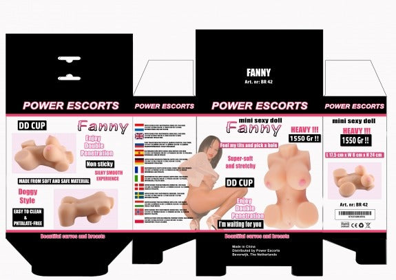 Power Escorts - BR42 - Fanny - Mini Love Doll - Masturbator - 1,55 KG - Flesh
