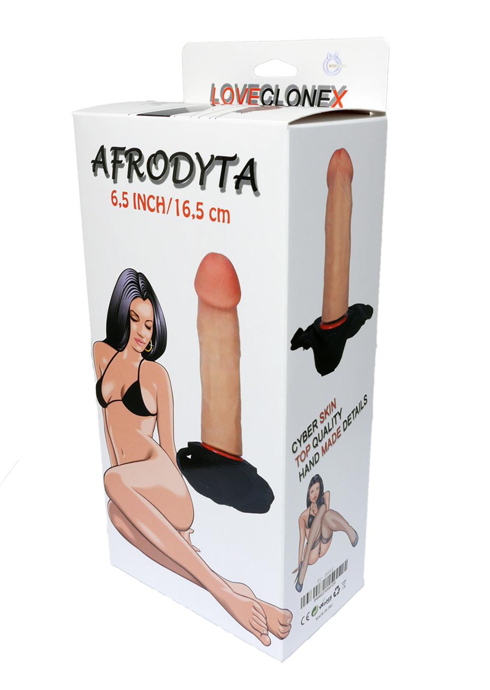 Bossoftoys AFRODYTA Strap On 6,5 inch / 16,5cm - Loveclonex - Ultra Realistic Strap on  - 21-00012 - Cyber skin feels like real - Better then Silicone - 3,5 cm thick - Flesh