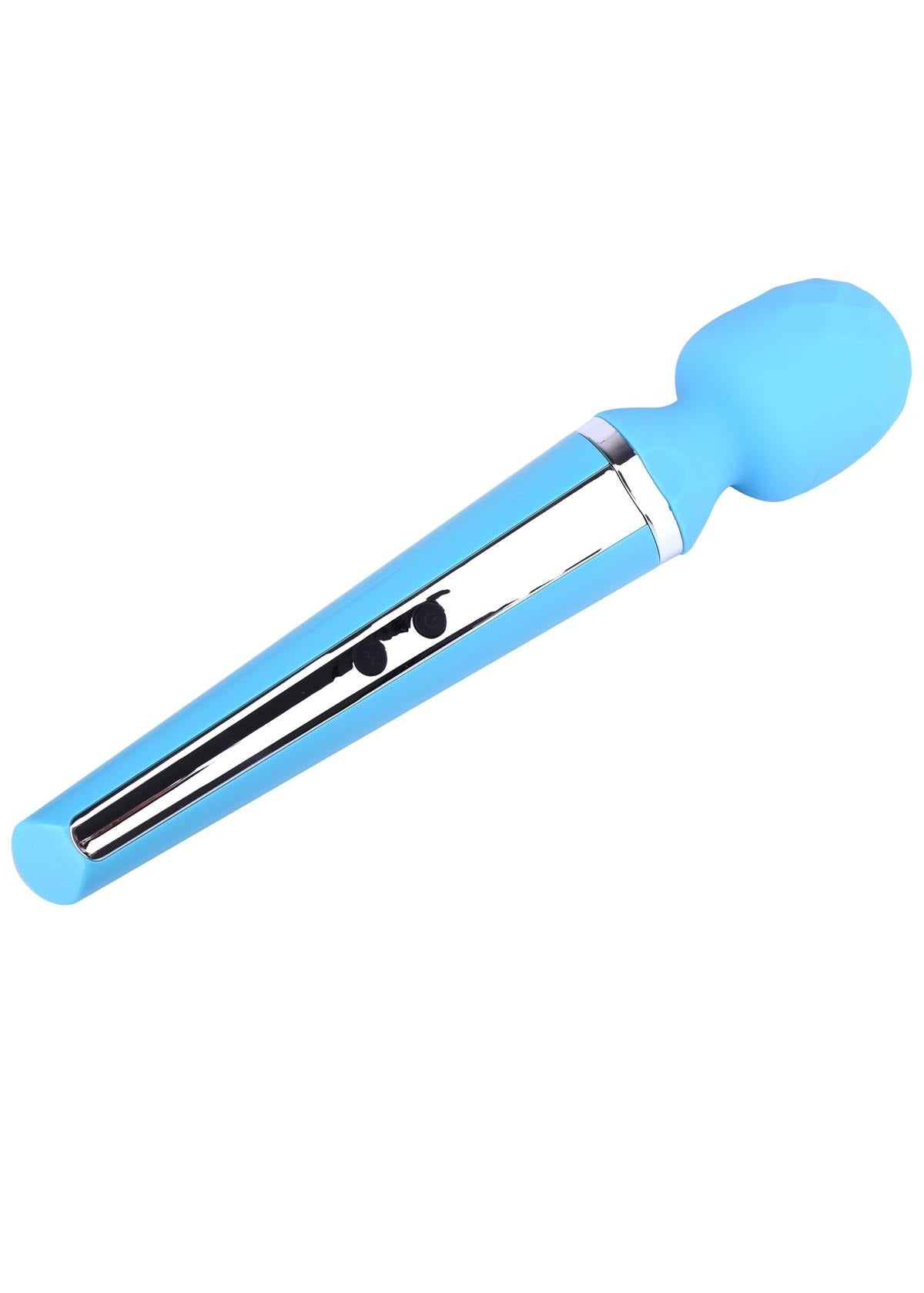 Bossoftoys - 22-00020 - Genius Luxury Wand massager - 10 Function - 31,5 cm - Blue with rose gold - Rechargeable - Colour window box