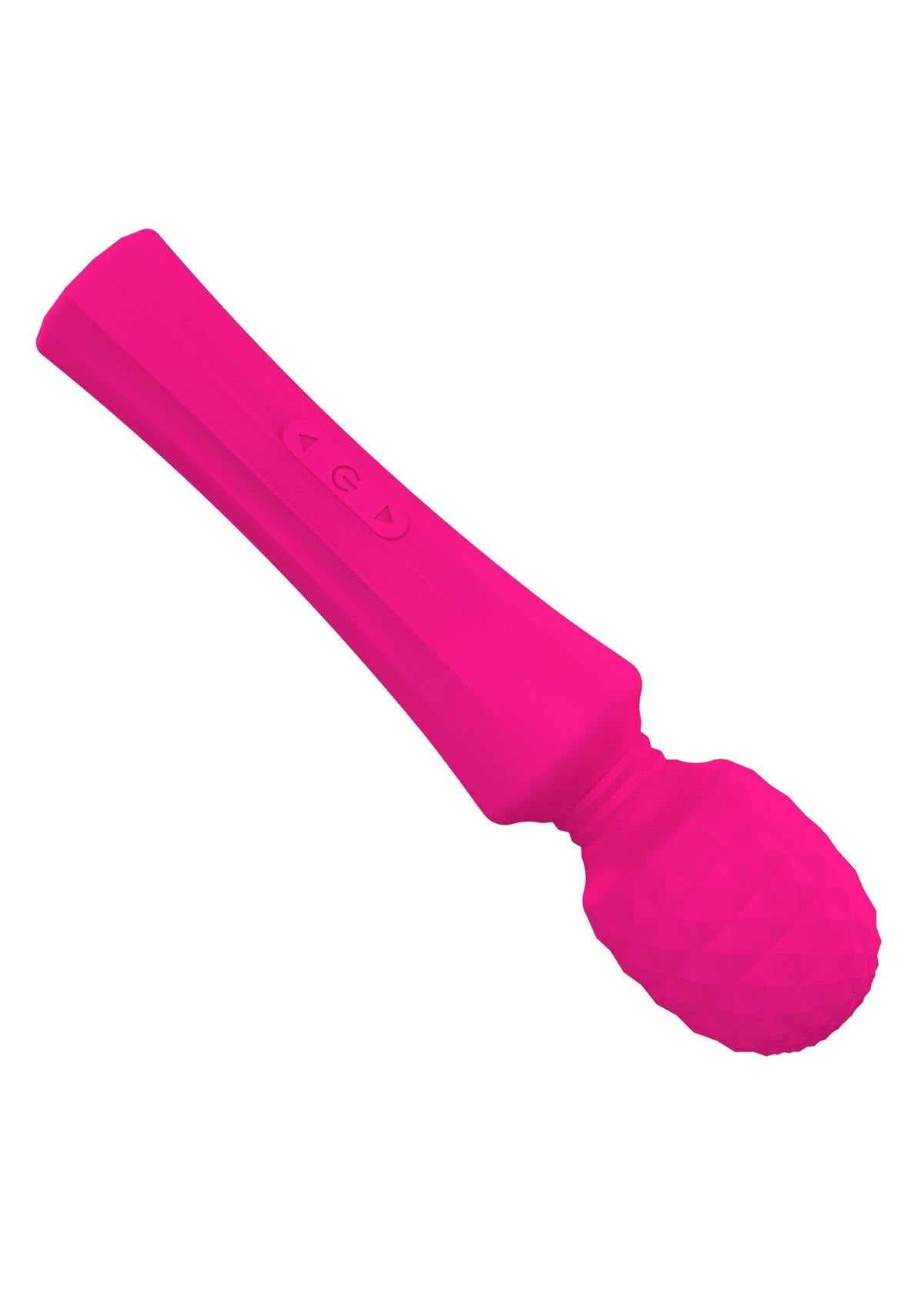 Bossoftoys - 22-00029 - Power wand Massager - Rechargeable - Silicone - 10 Function - Pink - Colour Box