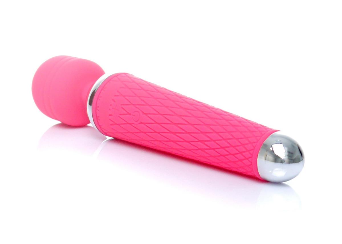 Bossoftoys - 22-00036 - Power Wand massager - Silicone Massager Pink USB - 16 Functions - USB rechargeable