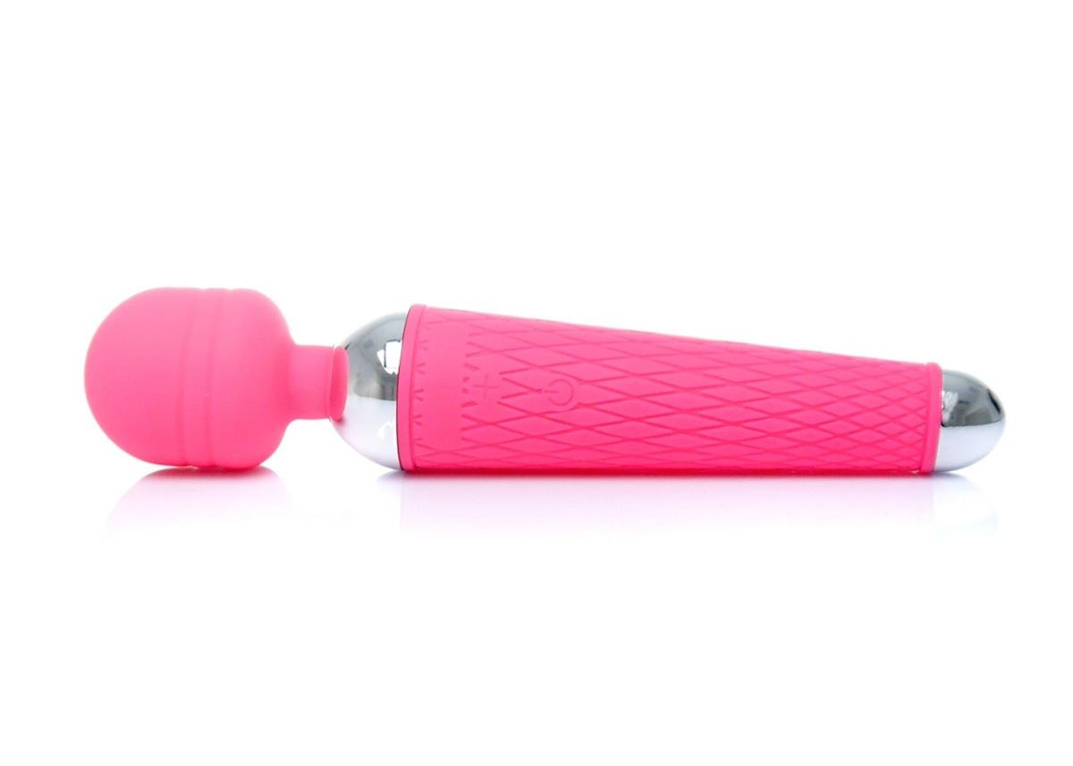 Bossoftoys - 22-00036 - Power Wand massager - Silicone Massager Pink USB - 16 Functions - USB rechargeable