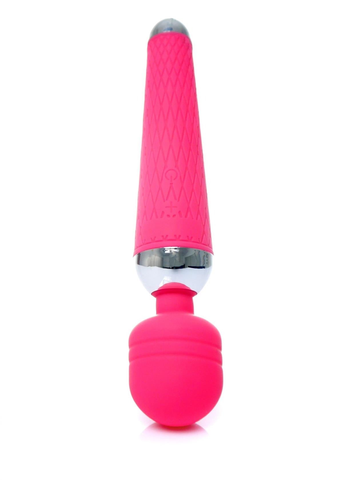 Bossoftoys - 22-00036 - Power Wand massager - Silicone Massager Pink USB - 16 Functions - USB rechargeable