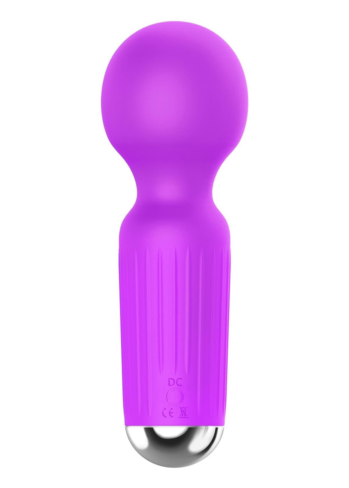 Bossoftoys - 22-00040 - Mini Massager vibrator - 20 Functions - Silicone - 11 cm -  dia 3,7 cm - Rechargeable - attractive Colour windowbox - Purple