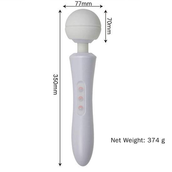 Bossoftoys Ultra Big size Wand massager - 20 Function - Enormous Size - 35 cm - Head size 7,7 cm - White - Rechargeable - 22-00009