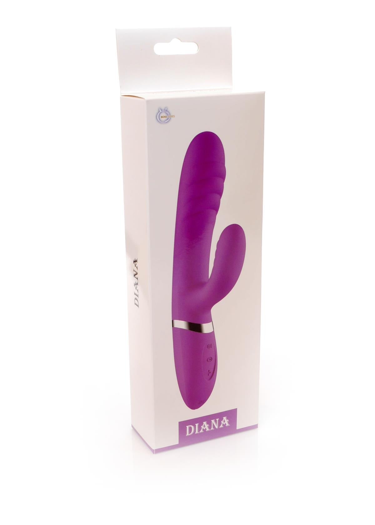 Bossoftoys Super De Luxe Diana G-spot Vibrator - 36 Functies!! - Siliconen - Ideale Maat 22 cm - Diameter 3,7 cm - Oplaadbaar - Aantrekkelijke Kleurrijke Verpakking