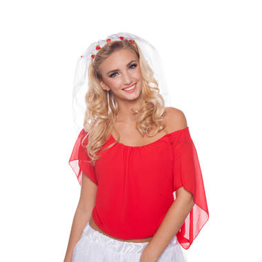 Bachelorette Bruid Tiara Met Rozen - Stralend Middelpunt van de Viering