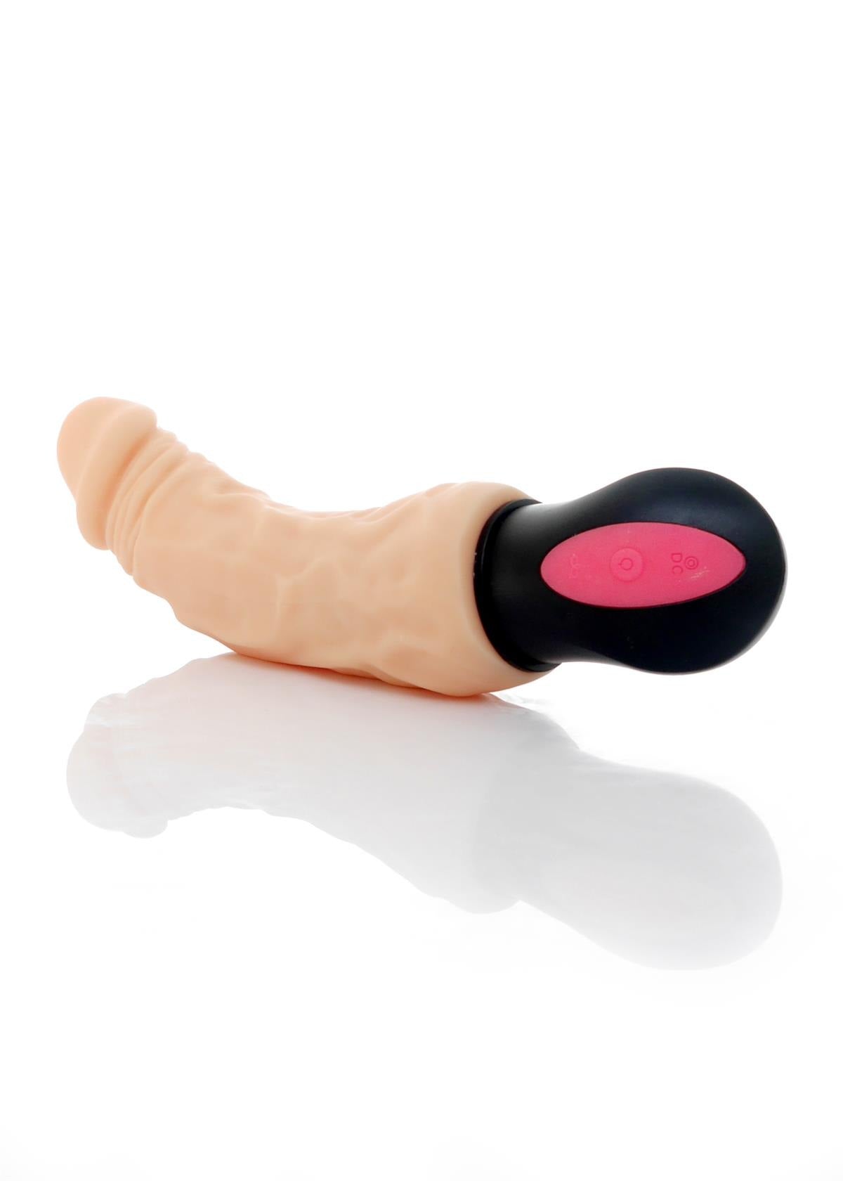 Mega Realistische Buigbare Vibrator - 12 Functies - USB Oplaadbaar - Cyberskin - Huidskleur - 27 cm