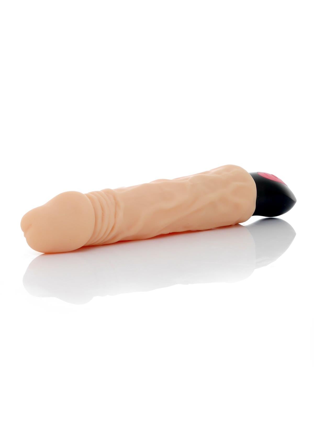 Mega Realistische Buigbare Vibrator - 12 Functies - USB Oplaadbaar - Cyberskin - Huidskleur - 27 cm