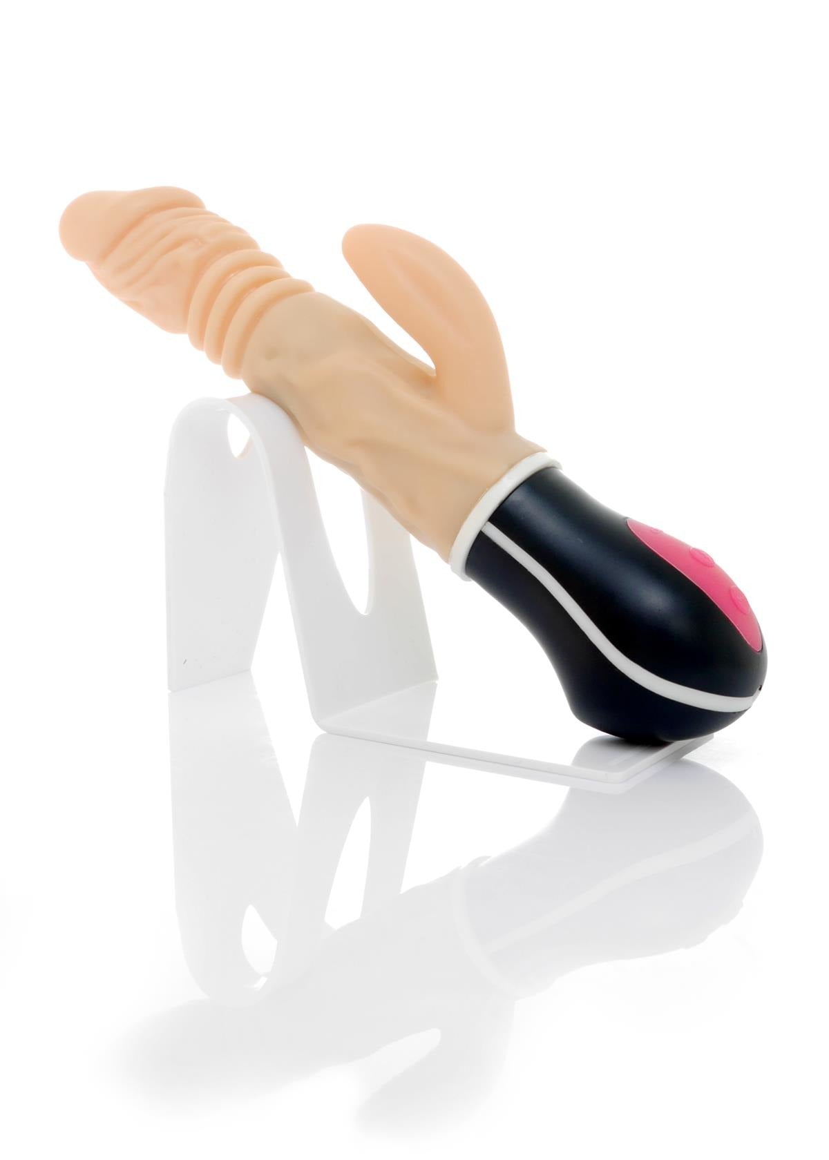 Bossoftoys Uranus Up & Down vibrator - Rotating vibrator - Mega Realistic Bending vibrator - 44-00013 - 12 Function - Usb rechargeable - Cyber leather - Extra ordinary Flexible Material - Flesh - 27 cm