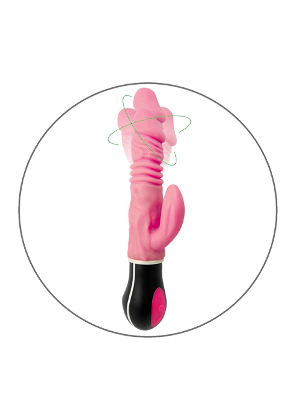 Bossoftoys Mercury Up & Down vibrator & Rotating vibrator - 12 Function - Usb - Cyber leather - 44-00019 - 27 cm