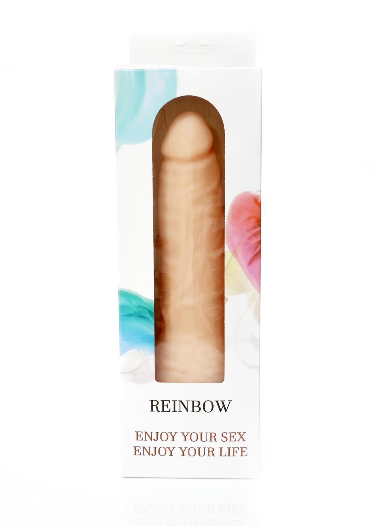 Bossoftoys - Rainbow 12 Function Realistic vibrator - Cyber leather - Extra ordinary Flexible Material - Flesh - 18,5 cm - 44-00004