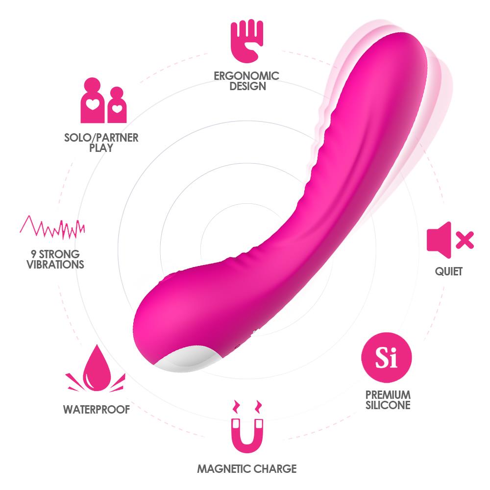 Bossoftoys - 52-00006 - Legend pink - USB rechargeable - 9 vibration modes - Pink