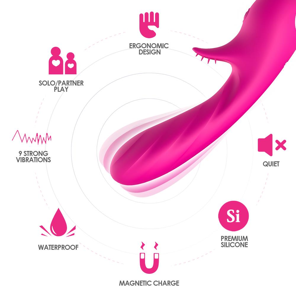 Bossoftoys - G-spot - vibrator - 52-00007 - Romance pink - USB rechargeable - 100% waterproof - 9 vibration modes