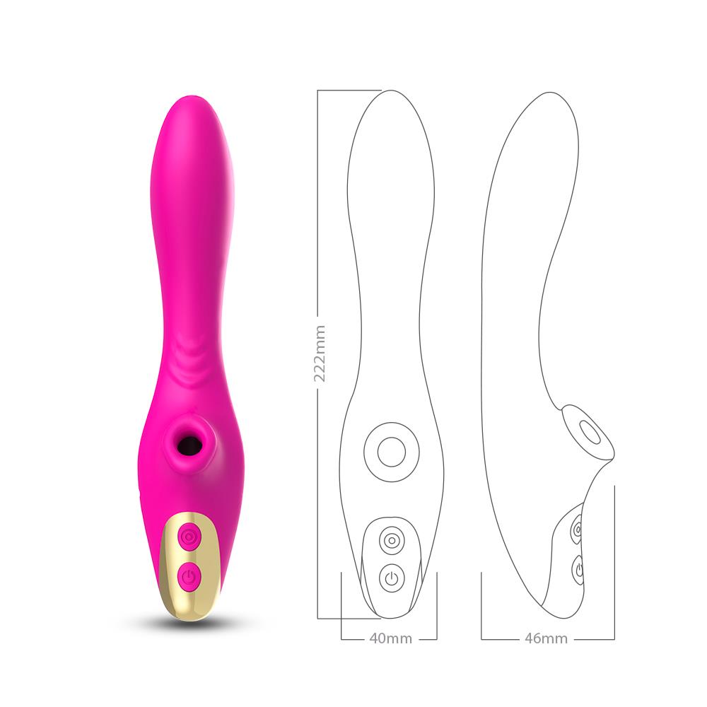 Bossoftoys- 52-00021 - Air Pressure Vibrator - Waterproof - Air Sucker - Oral Sucker - 9 vibration modes - Stylish - 10 Modes - Rechargeable - Pink