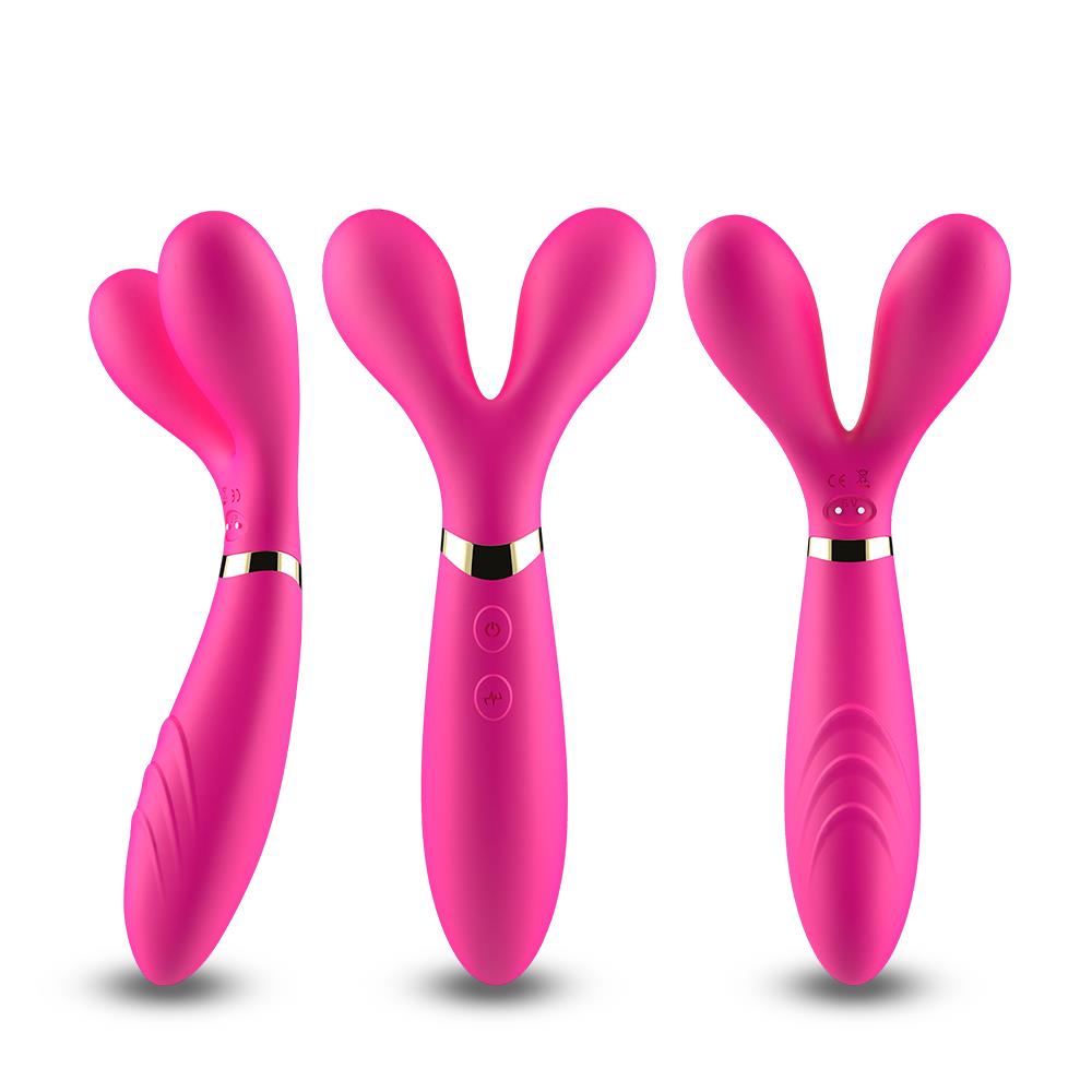 Bossoftoys - Y-Wand pink - dual head vibrator - Fun for two - G-spot - 52-00026-1 - USB rechargeable - 100% waterproof - 9 vibration modes