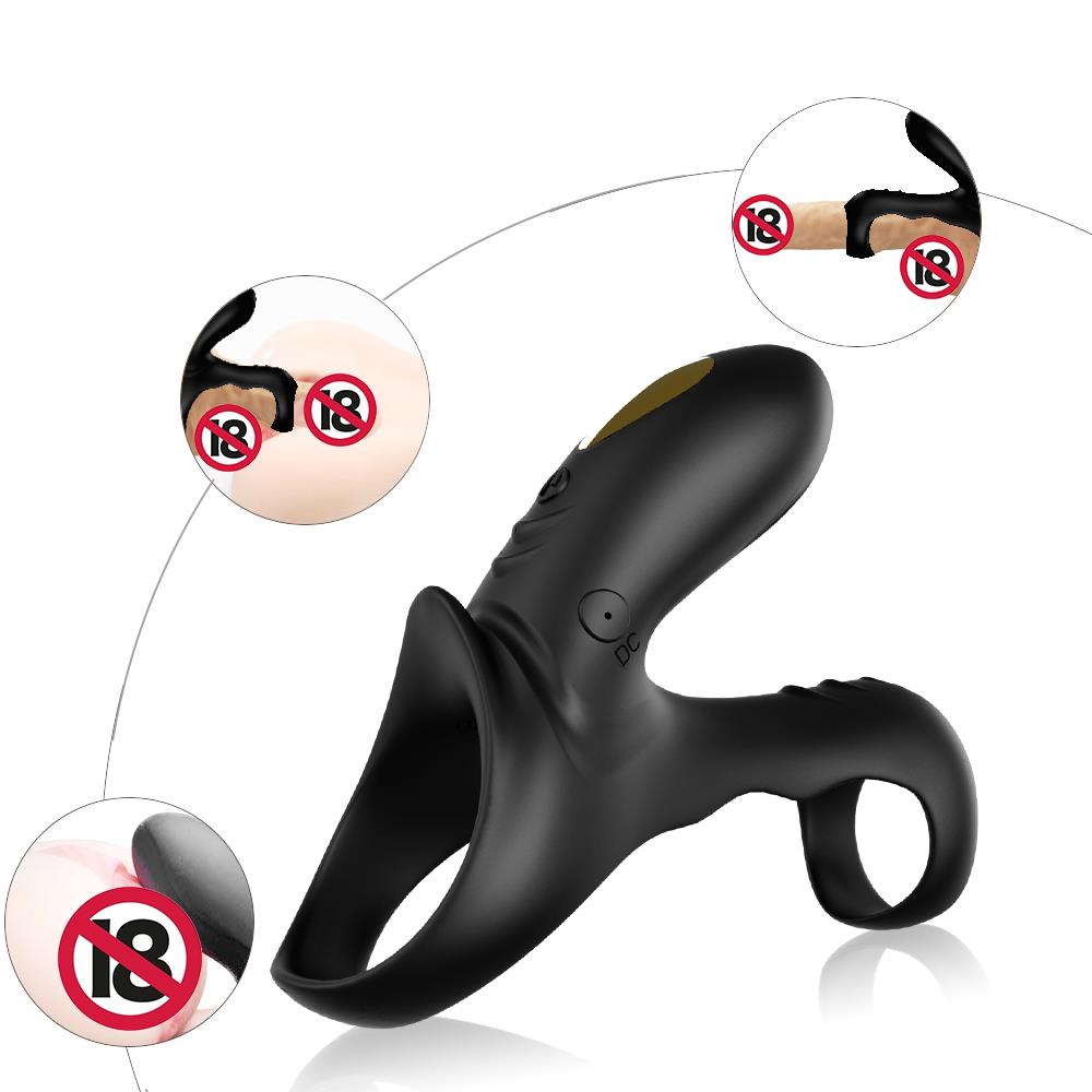 Bossoftoys - 52-00036-1 - Ranger black - Vibrating Cockring - Black - 9 vibration modes