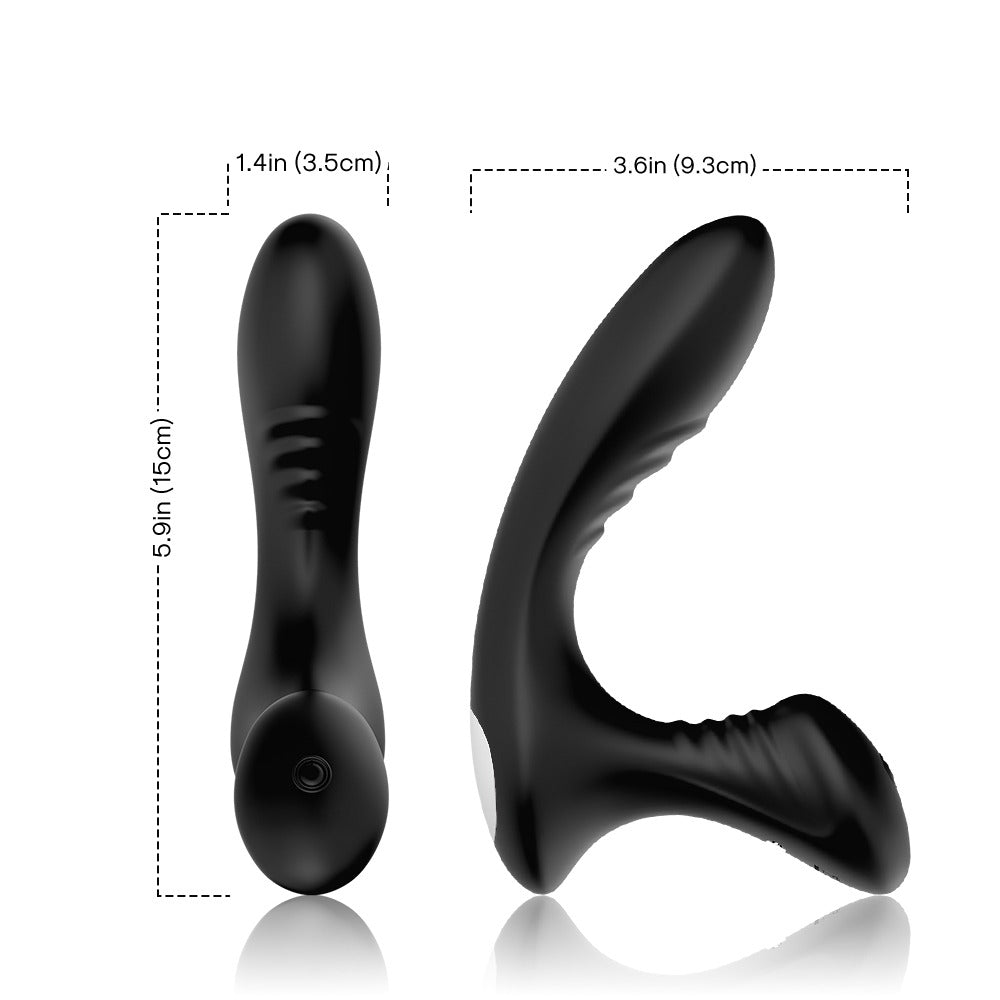 Bossoftoys - Storm black - 52-00043 - Silicone Massager - Prostate Massager - 9 vibration modes - Black