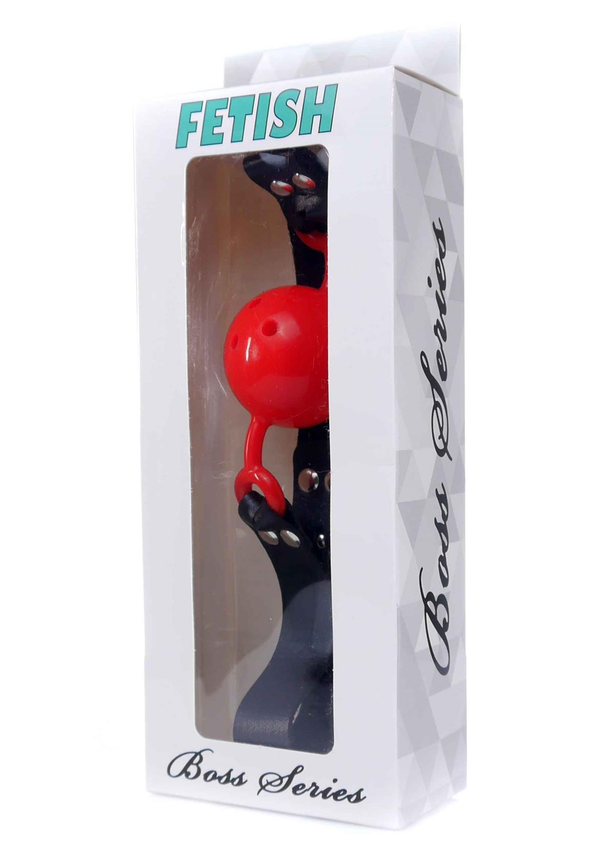 Bossoftoys - 61-00032 - Ball Gag - adjustable - breathable - attractive colour window box - red