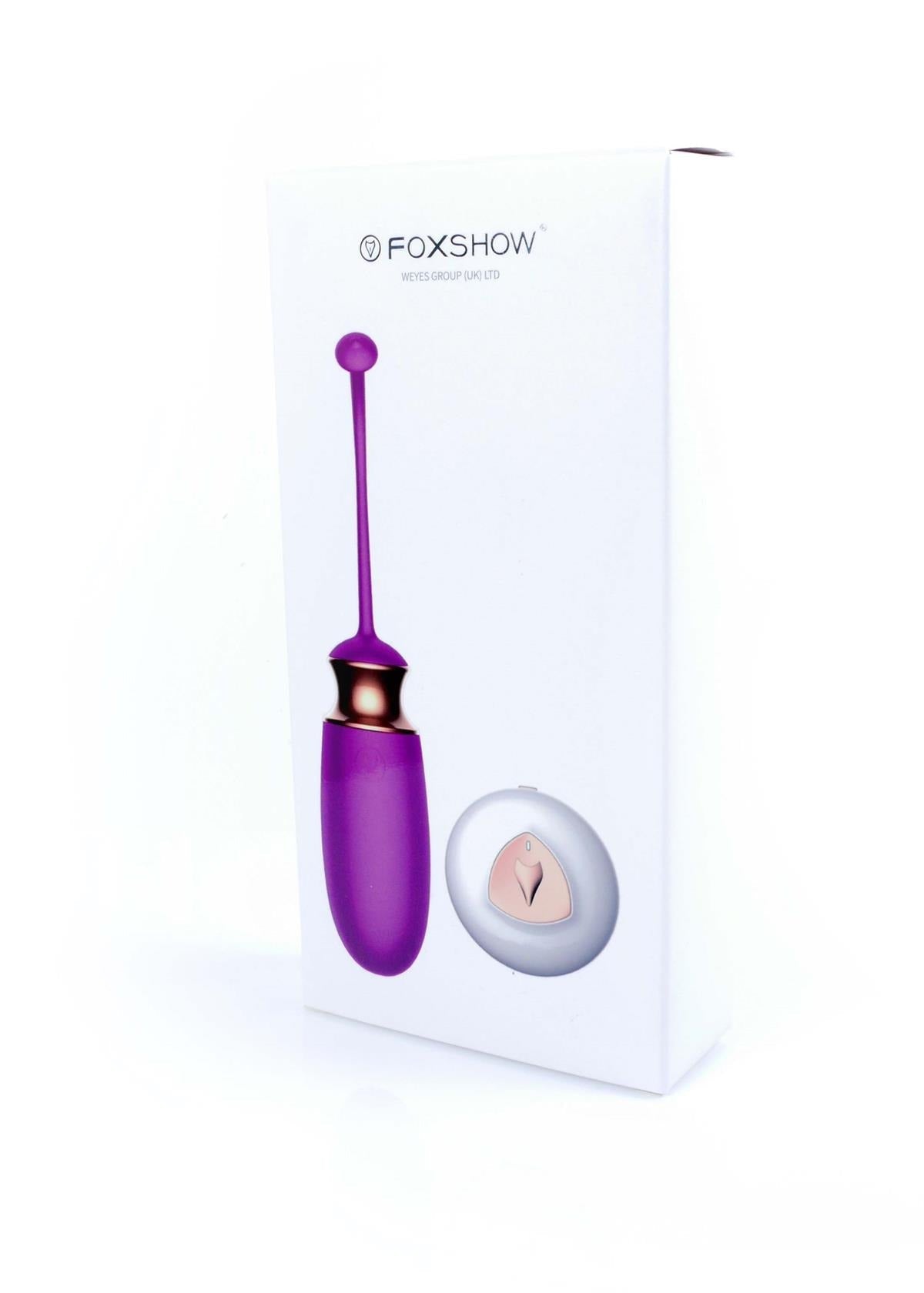 Foxshow - 63-00001 - Vibrating silicone Love egg - Remote control - Rechargeable - 10 function - Heat function - Voice Control - Colour box