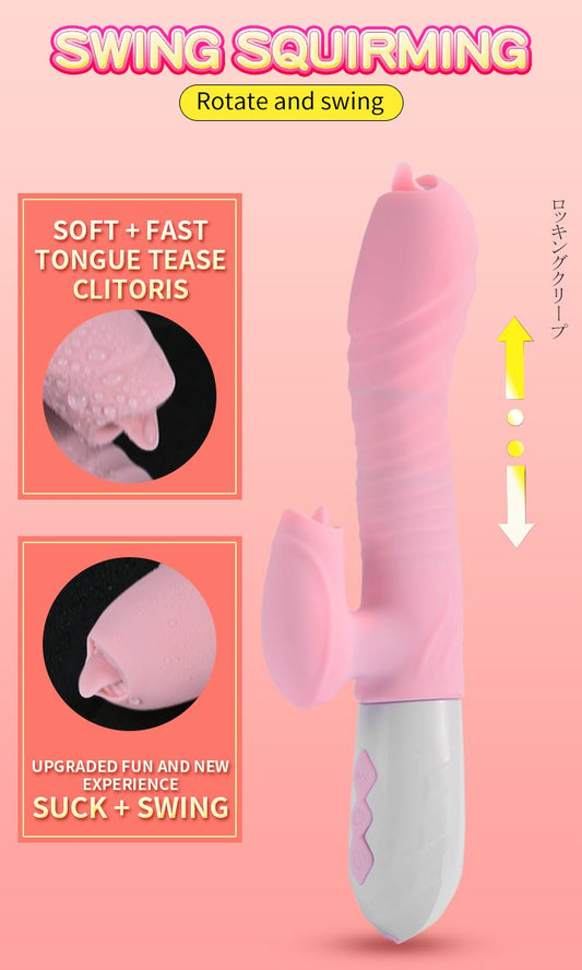 Bossoftoys - 63-00039 - Vibrator - Silicone - USB - 7 Function - Thrusting Function - Heating