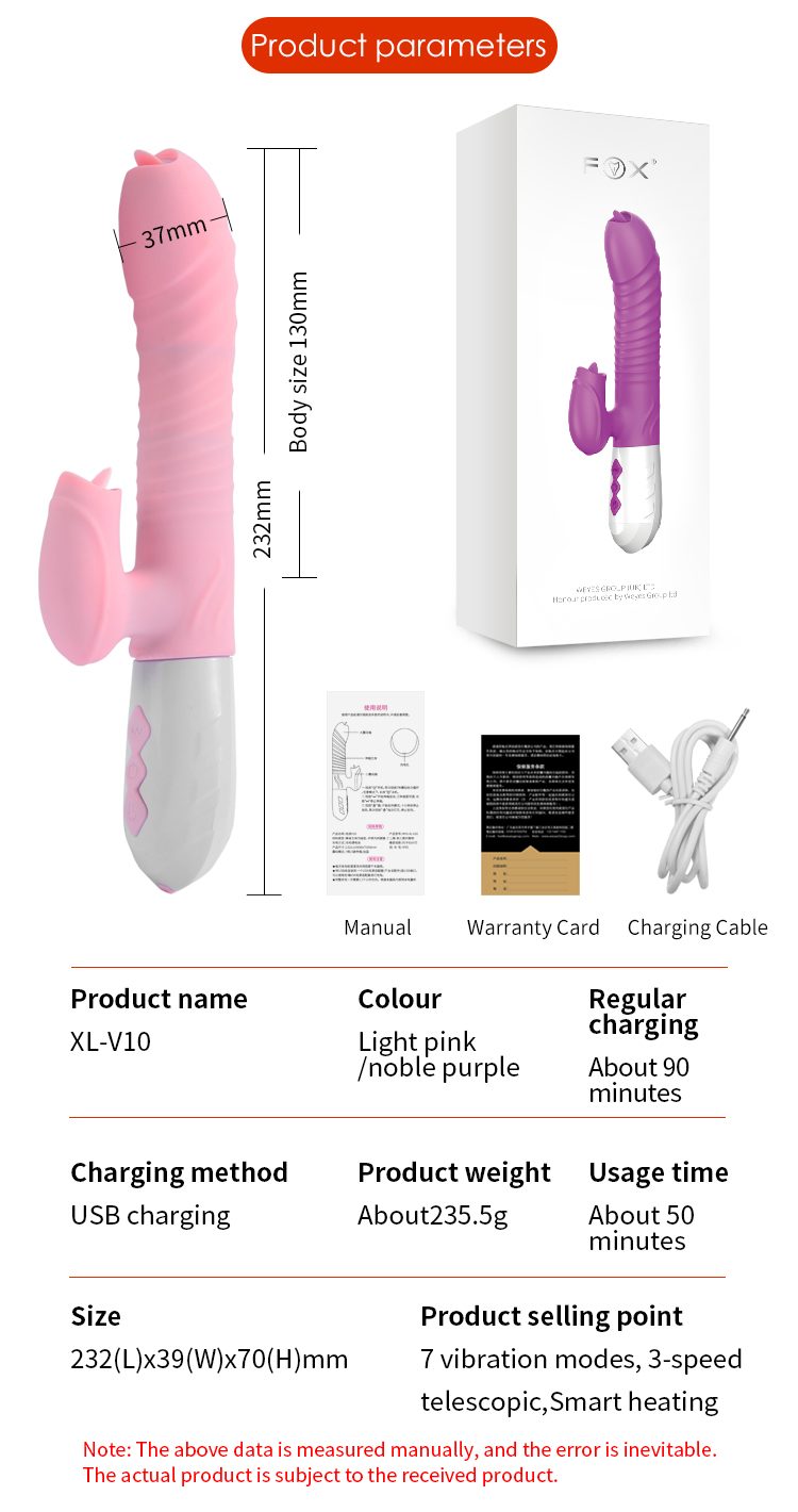 Bossoftoys - 63-00039 - Vibrator - Silicone - USB - 7 Function - Thrusting Function - Heating