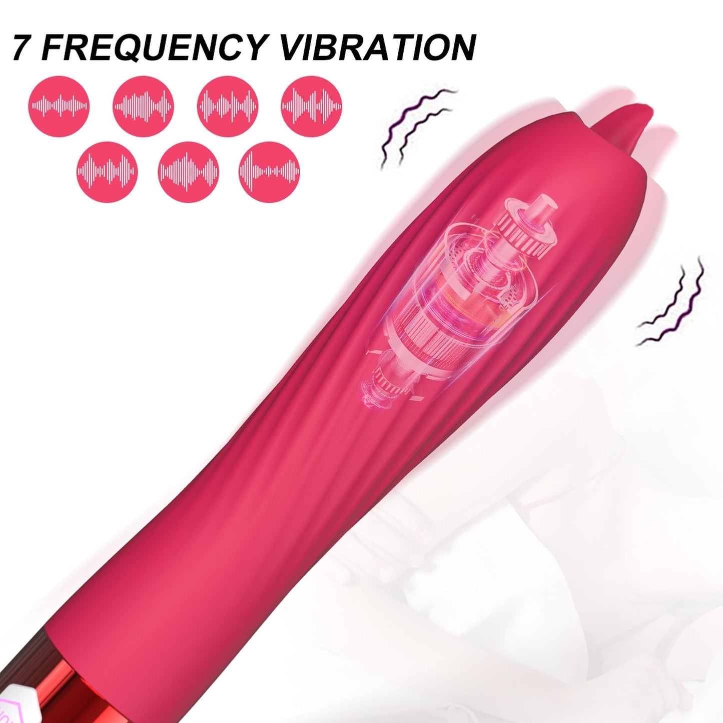 Foxshow - 63-00070-1 - Heat Function Unique Silicone Vibrator - 10 vibration Mode - Pink