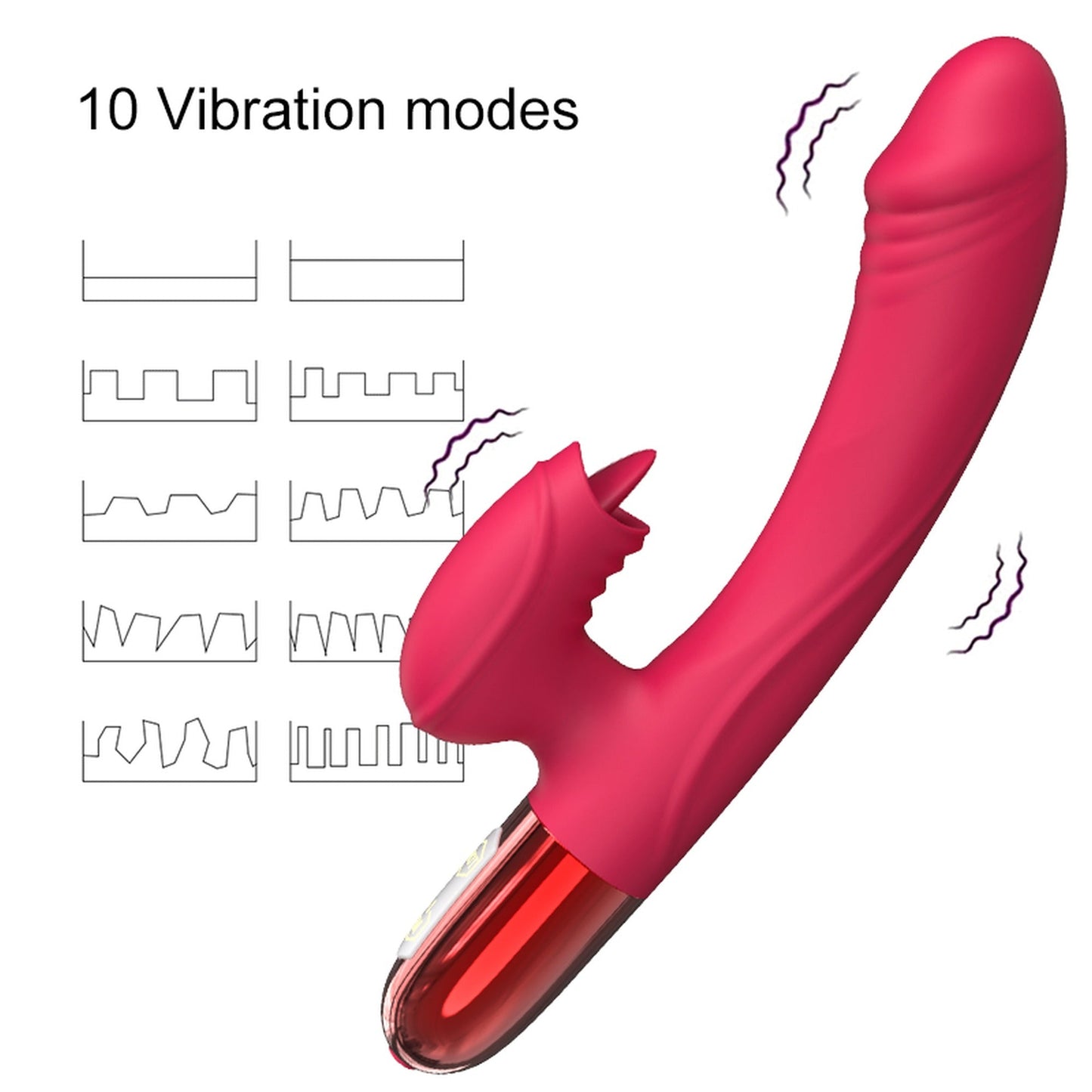 Foxshow - 63-00071 - Heated Silicone G Spot & Clit Stimulating Vibrator - 10 Mode - Pink