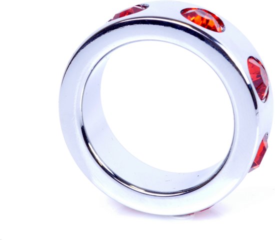 Bossoftoys - 64-00004 - Metal - Cockring - Diamonds - Red - Medium