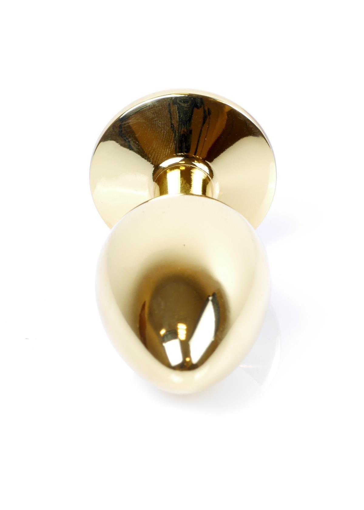 Bossoftoys - 64-00111 - Unique Colour - Rose Gold Anal Plug - Gold Plug with Black stone - length 7 CM - Dia 2,7 CM - colour window box