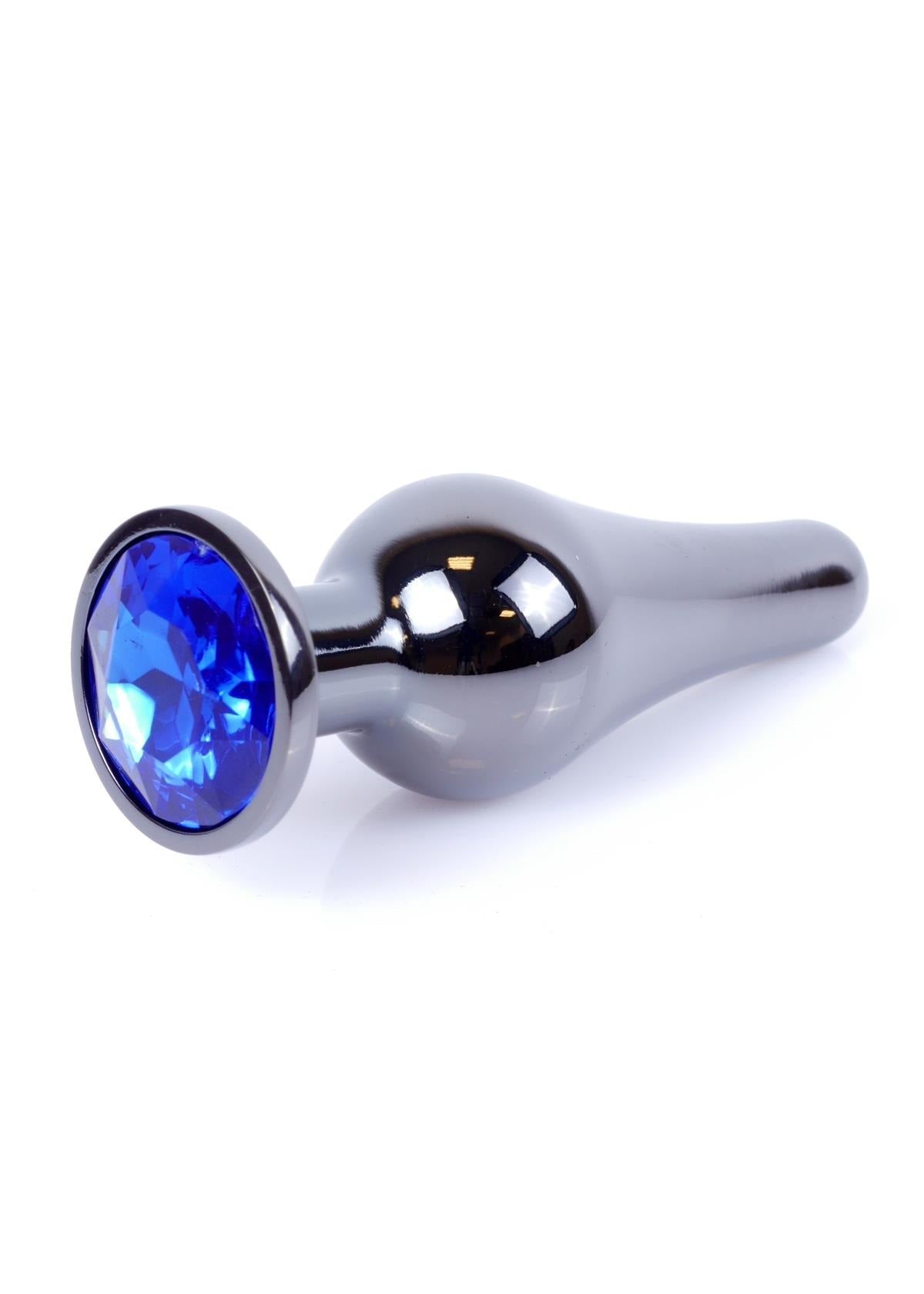 Bossoftoys dark silver Butt Plug - Anal - Dark Blue - lenght 9,5 cm - dia 3 cm - 64-00059