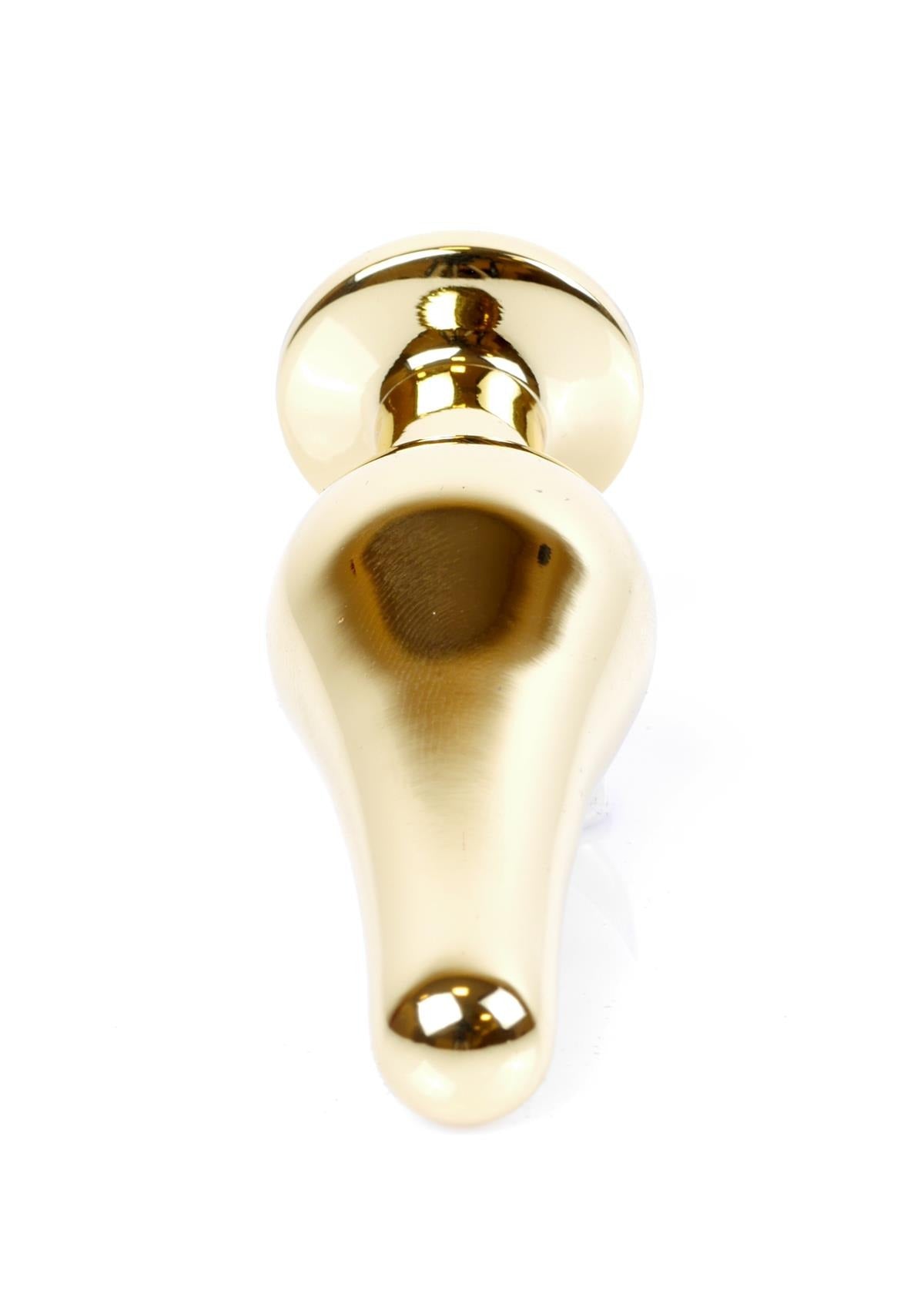 Bossoftoys - 64-00068 - Gold Butt Plug - Anal plug with dark blue stone - length 9,5 m - dia 3 cm - colour window box