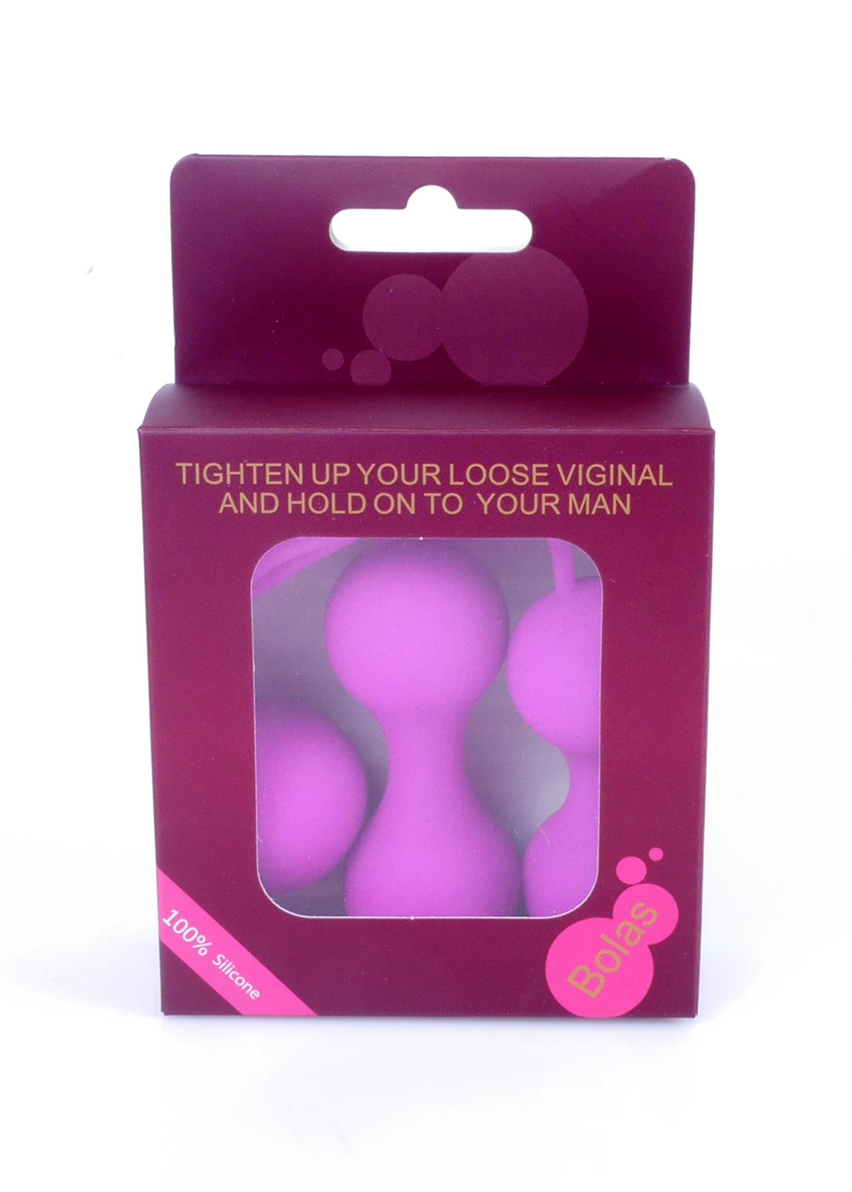 Bossoftoys - 64-00103 - Silicone kegal ball set  - 3 different styles - Pink