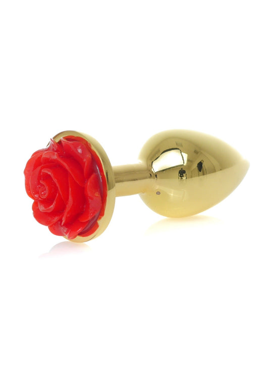 Bossoftoys - 64-00125 - Plug - Gold - Anal - Rose - Red