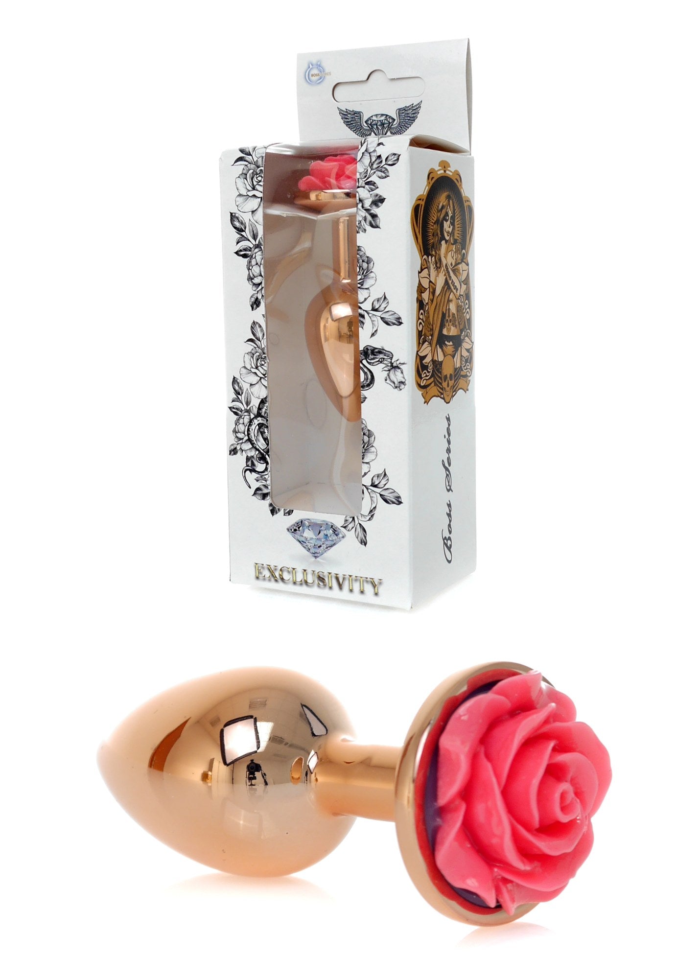 Bossoftoys - 64-00127 - Plug - Gold - Anal - Rose - Pink