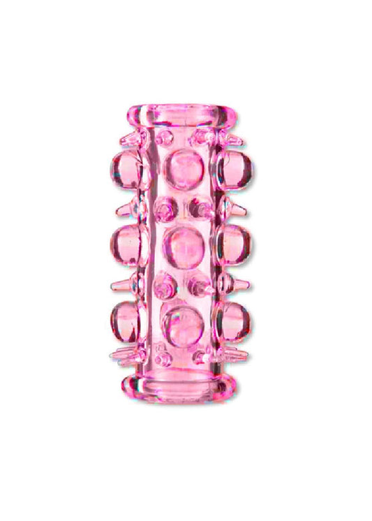 Bossoftoys - 67-00012 - Stretchy Penis Sleeve - Penis Extender - Pink- Lenght 7 cm - clear box with colour card