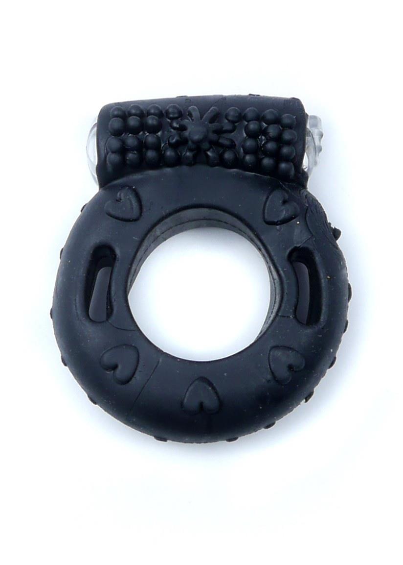 Bossoftoys - 67-00042 - Vibrating Cockring - Black - batteries included - packed in plastic bag