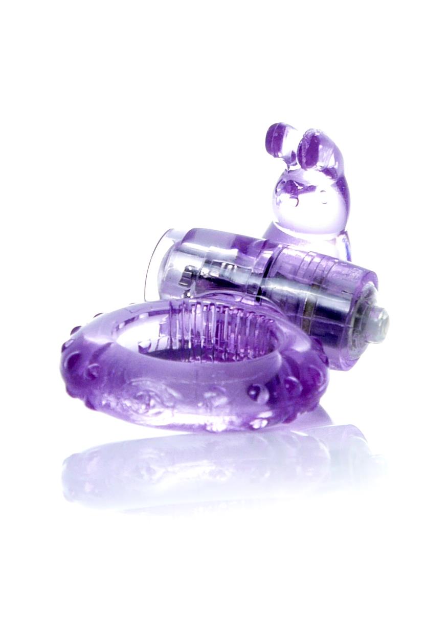 Bossoftoys - 67-00048 - Rabbit Vibrating Cockring  - 7,5 cm - Purple - batteries included - packed in strong blister