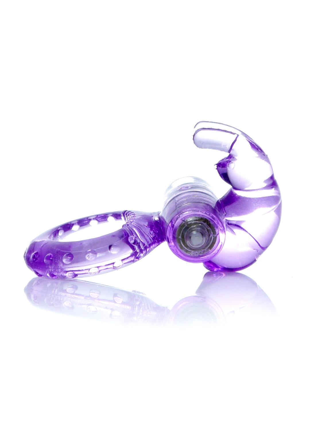 Bossoftoys - 67-00048 - Rabbit Vibrating Cockring  - 7,5 cm - Purple - batteries included - packed in strong blister