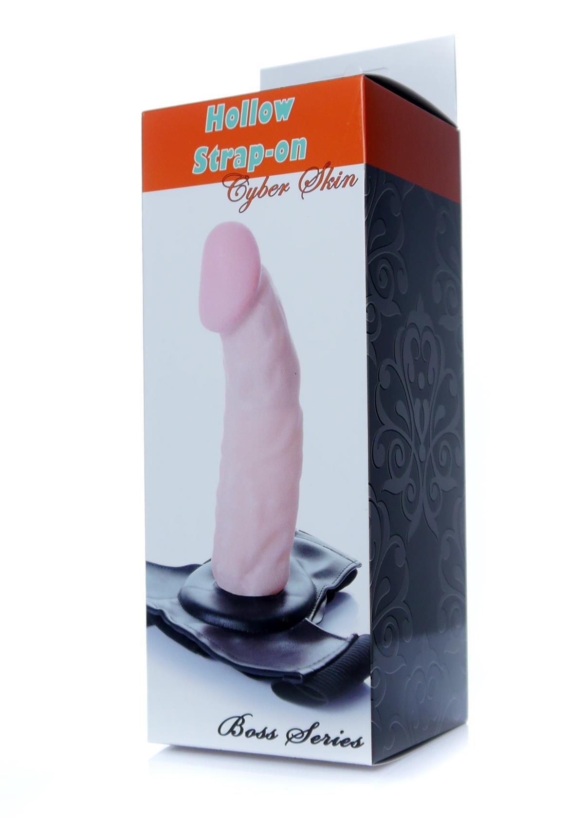 Bossoftoys - 67-00068 - Hollow strap on - Cyberskin - super flexible - 20 cm - dia 5 cm