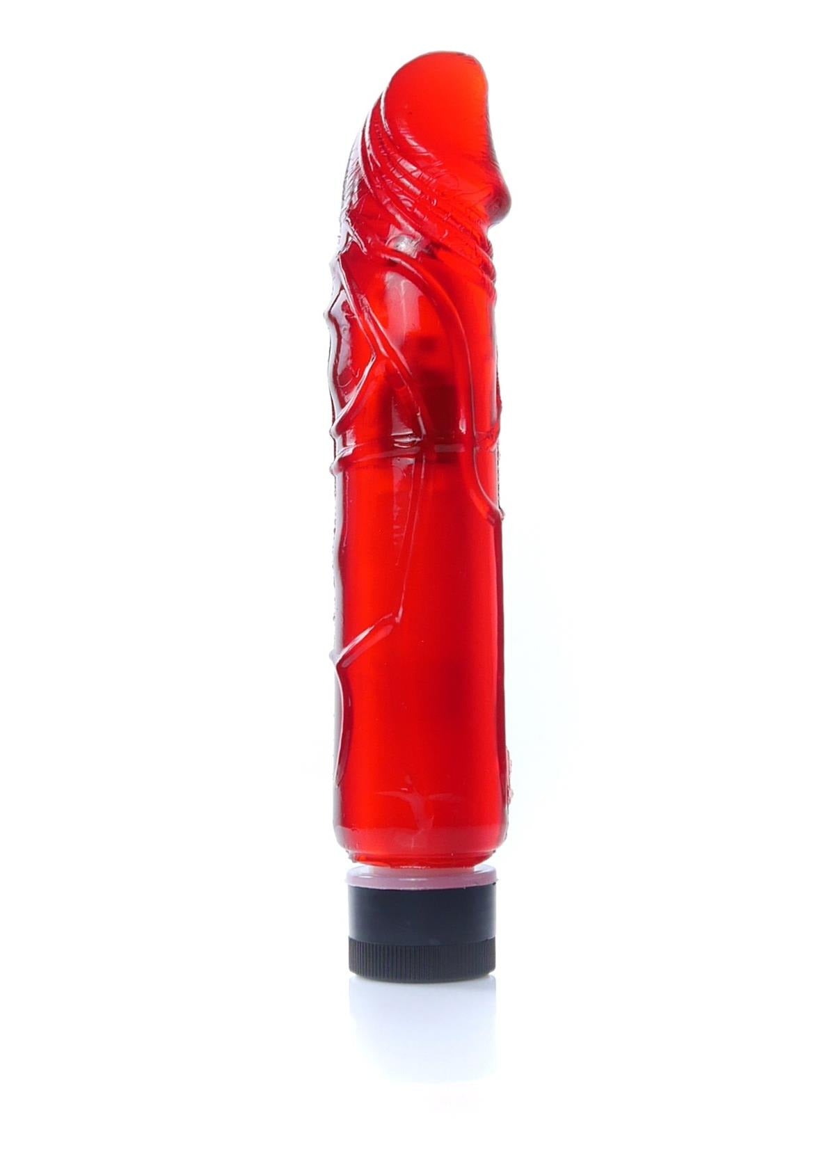 Bossoftoys - 67-00075 - Real Skin - Realistic vibrator - Juicy jelly Red - 22 m- Dia 4 cm - Multispeed